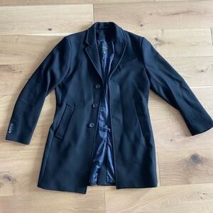 Banana Republic Mens Black Pea Coat